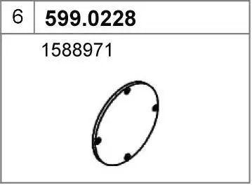 Handler.Part Pipe connector, exhaust system ASSO 5990228 1