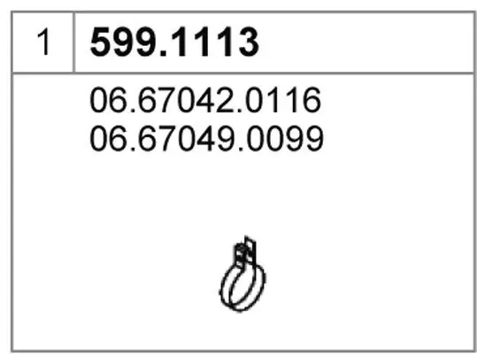 Handler.Part Pipe connector, exhaust system ASSO 5991113 1