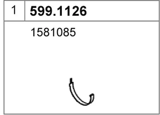 Handler.Part Pipe connector, exhaust system ASSO 5991126 1