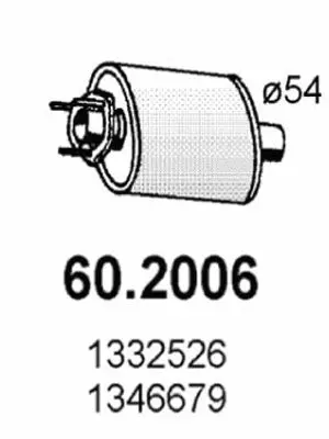 Handler.Part Front silencer ASSO 602006 1