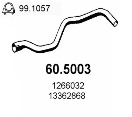 Handler.Part Exhaust pipe ASSO 605003 1