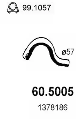 Handler.Part Exhaust pipe ASSO 605005 1