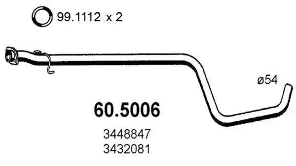 Handler.Part Exhaust pipe ASSO 605006 1