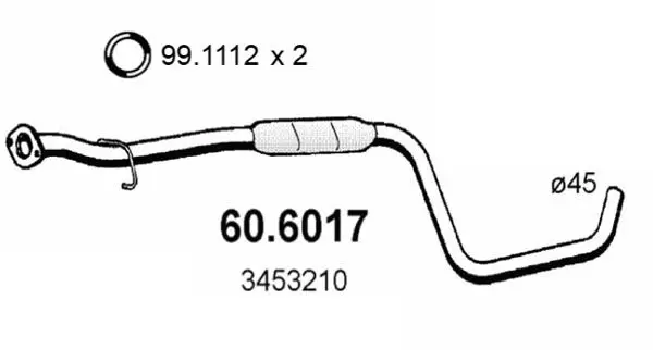 Handler.Part Middle silencer ASSO 606017 1