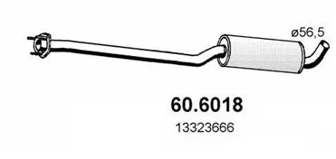 Handler.Part Middle silencer ASSO 606018 1