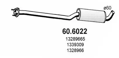 Handler.Part Middle silencer ASSO 606022 1