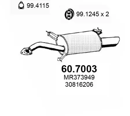 Handler.Part End silencer ASSO 607003 1