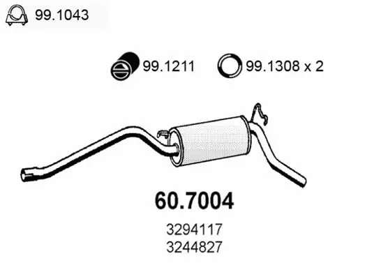 Handler.Part End silencer ASSO 607004 1