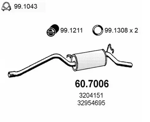 Handler.Part End silencer ASSO 607006 1