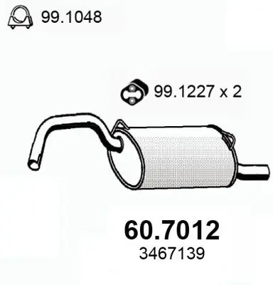 Handler.Part End silencer ASSO 607012 1