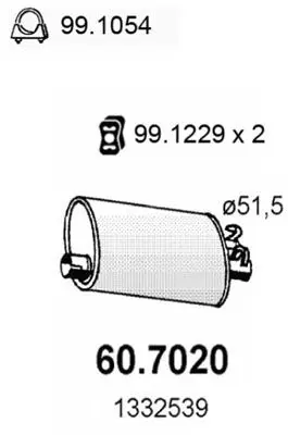 Handler.Part End silencer ASSO 607020 1