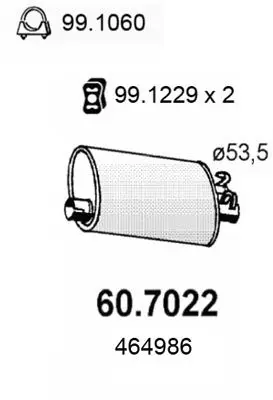 Handler.Part End silencer ASSO 607022 1