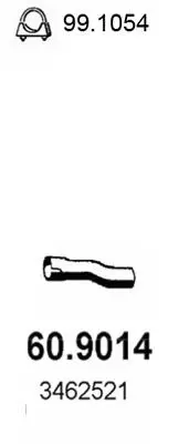 Handler.Part Exhaust pipe ASSO 609014 1