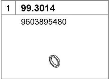 Handler.Part Seal, exhaust pipe ASSO 993014 1