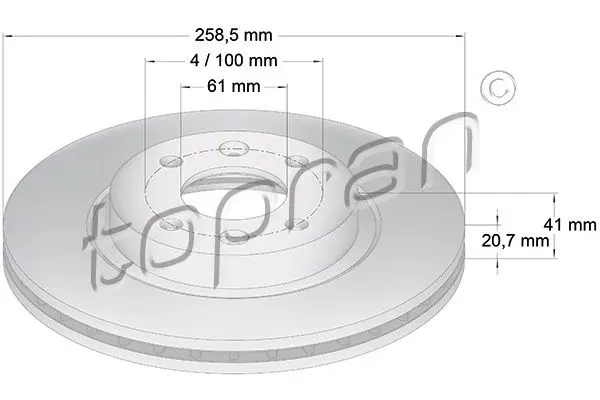 Handler.Part Rubber buffer, suspension Topran 113450 1