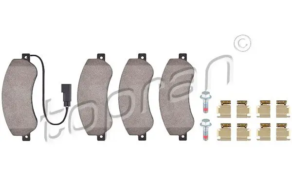 Handler.Part Brake pad set, disc brake Topran 303968 1