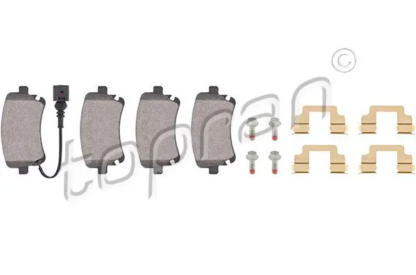 Handler.Part Brake pad set, disc brake Topran 112169 1