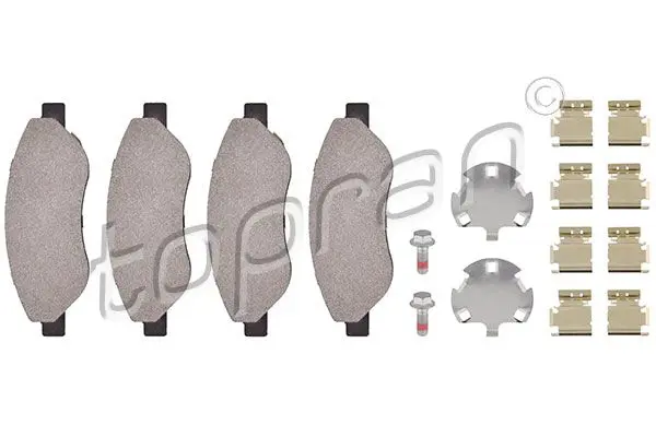 Handler.Part Brake pad set, disc brake Topran 207644 1