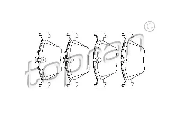 Handler.Part Brake pad set, disc brake Topran 500792 1