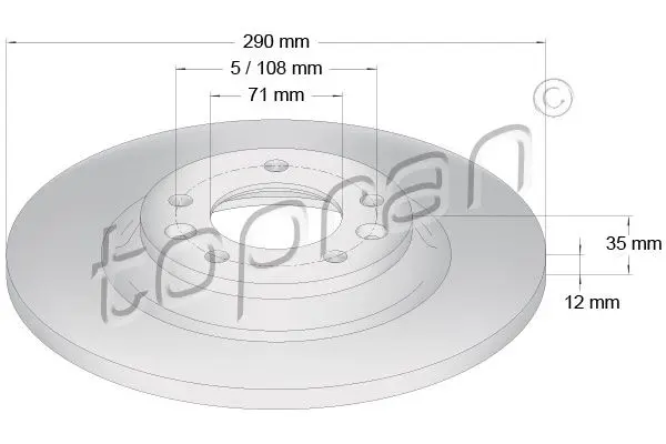 Handler.Part Brake disc Topran 721186 1