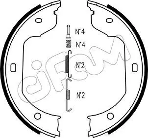 Handler.Part Brake shoe set, parking brake CIFAM 153019K 1