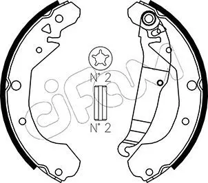 Handler.Part Brake shoe set CIFAM 153048 1