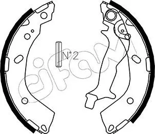 Handler.Part Brake shoe set CIFAM 153178 1