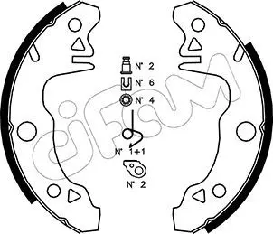 Handler.Part Brake shoe set CIFAM 153341K 1