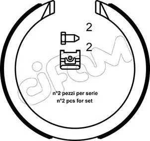 Handler.Part Brake shoe set, parking brake CIFAM 153491K 1