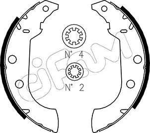 Handler.Part Brake shoe set CIFAM 153323 1