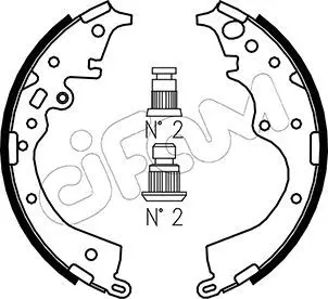 Handler.Part Brake shoe set CIFAM 153452 1