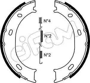 Handler.Part Brake shoe set, parking brake CIFAM 153239K 1