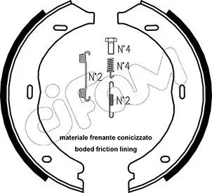 Handler.Part Brake shoe set, parking brake CIFAM 153248K 1