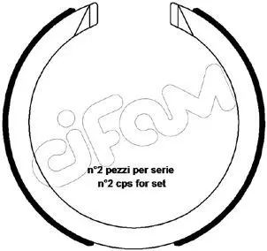 Handler.Part Brake shoe set, parking brake CIFAM 153483 1