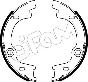 Handler.Part Brake shoe set, parking brake CIFAM 153505 1