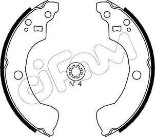 Handler.Part Brake shoe set CIFAM 153292 1