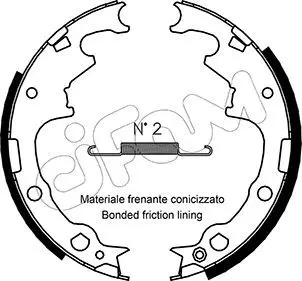 Handler.Part Brake shoe set CIFAM 153349 1