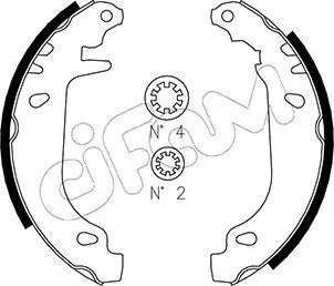 Handler.Part Brake shoe set CIFAM 153022 1