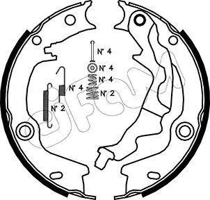 Handler.Part Brake shoe set, parking brake CIFAM 153187K 1