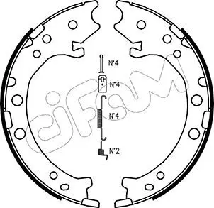 Handler.Part Brake shoe set, parking brake CIFAM 153162K 1