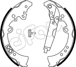 Handler.Part Brake shoe set CIFAM 153445 1