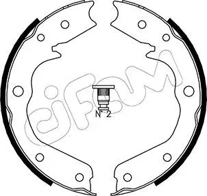 Handler.Part Brake shoe set, parking brake CIFAM 153315 1