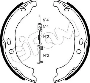 Handler.Part Brake shoe set, parking brake CIFAM 153095K 1