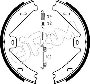 Handler.Part Brake shoe set, parking brake CIFAM 153250K 1