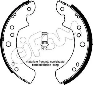 Handler.Part Brake shoe set CIFAM 153114 1