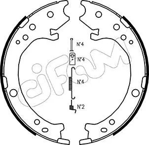 Handler.Part Brake shoe set, parking brake CIFAM 153161K 1