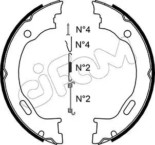 Handler.Part Brake shoe set, parking brake CIFAM 153242K 1