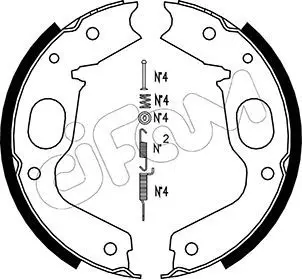 Handler.Part Brake shoe set, parking brake CIFAM 153264K 1