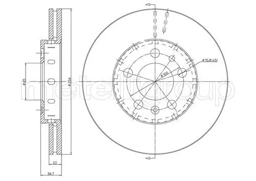 Handler.Part Brake disc CIFAM 800390C 1