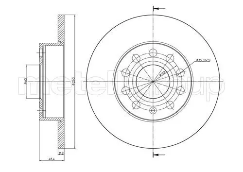 Handler.Part Brake disc CIFAM 800725C 1